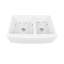 Eclipse 33" X 21” Double Bowl 60/40 Ceramic Farmhouse Kitchen Sink With Sink Grid And Basket Strainer