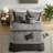 Soft 7 Piece Polyester Queen Bedding Sets, Rustic Grey Home Style