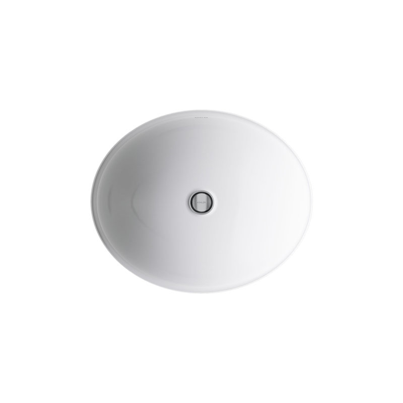 Caxton Ceramic Oval Undermount Bathroom Sink, White