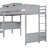 Twin L-Shaped Triple Bunk Bed With 4 Storage Drawers, Desk, And Power Outlets-1386021064