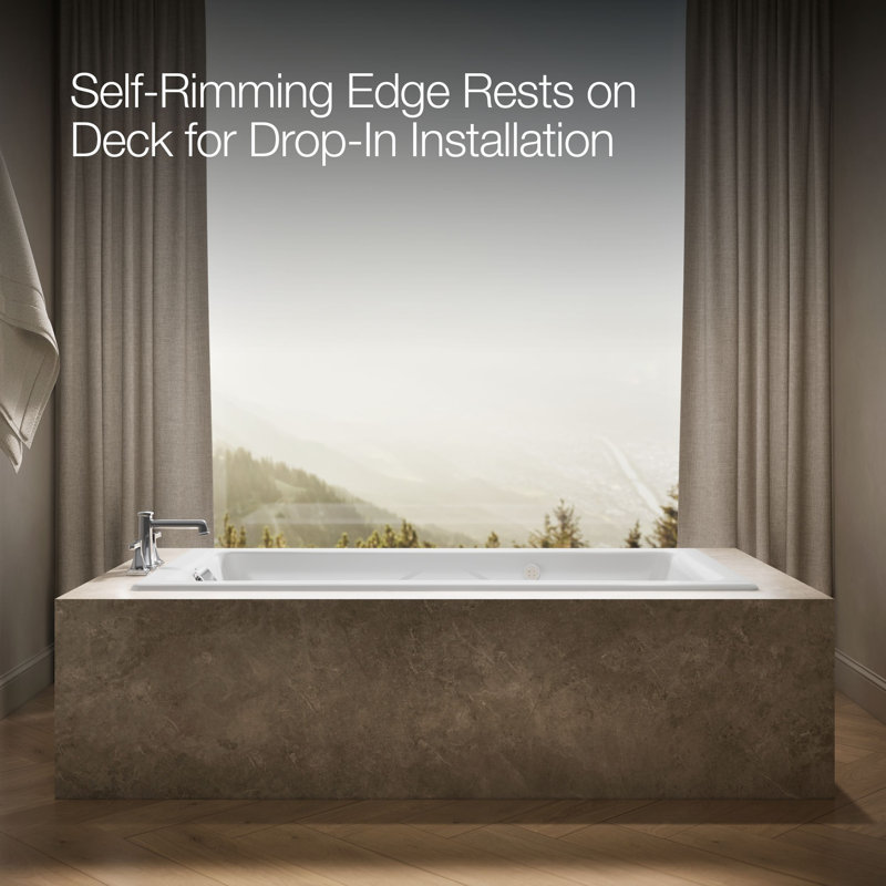 Tea-for-Two® 72-in Heated Bubblemassage Air Bath, White