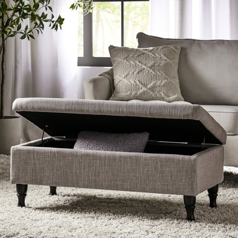 Confortable - gris avec option de rangement, couvercle spacieux et intérieur, Gris