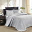 Couvre-lit surdimensionné très grand réversible gris avec un rembourrage en coton confortable et durable pour un sommeil confortable
