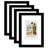Mini Instant Photo Frame with Double White Mat - Display 2.1x3.4 Photos - Black