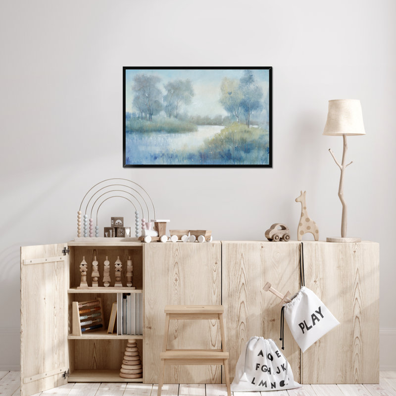 Morning at the Pond II by Timothy O' Toole - Painting Print, 34cm H x 50cm W, Black Single Picture Framed Paper