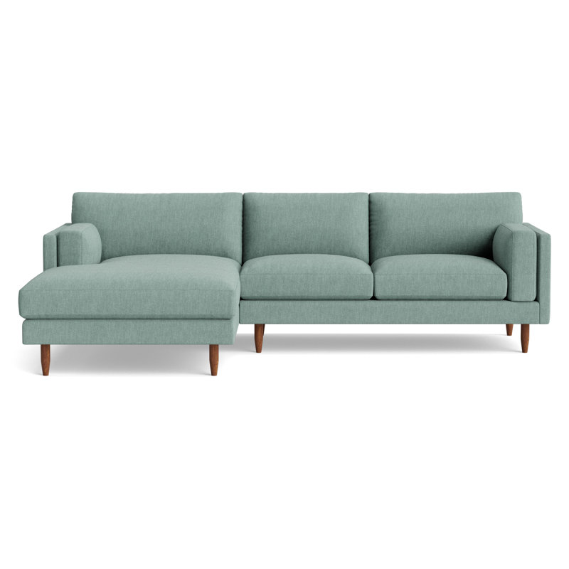 Skinny Fat Chaise Sectional, Left Hand Facing, Performance Weave - Spa