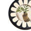 Cadre photo décoratif moderne - Cadres ronds avec motif floral - Décoration murale parfaite et présentoir d'entrée - 7 po, noir et ivoire