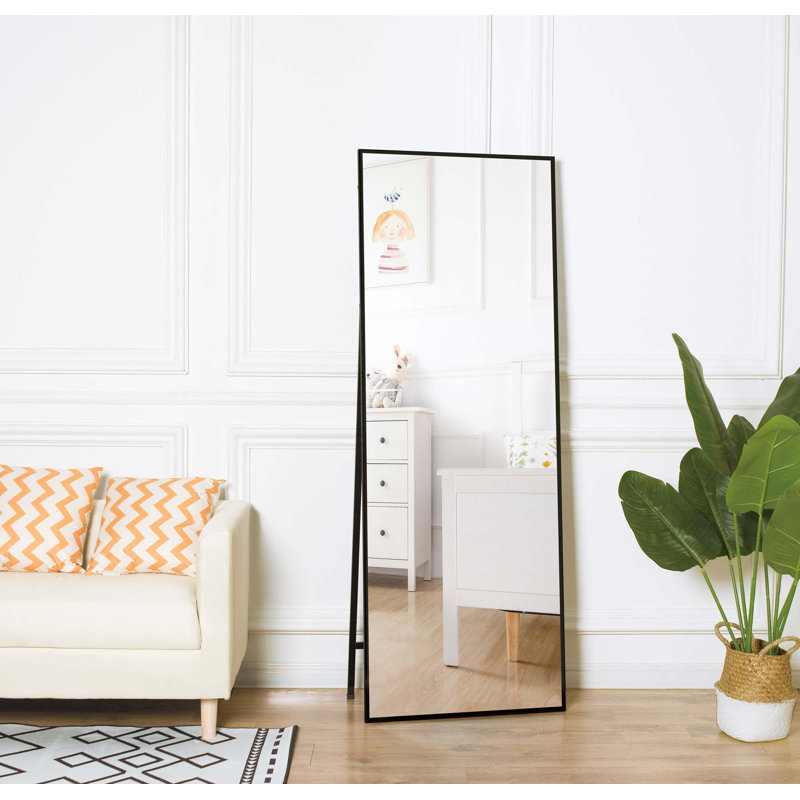 Miroir pleine grandeur en métal, Noir