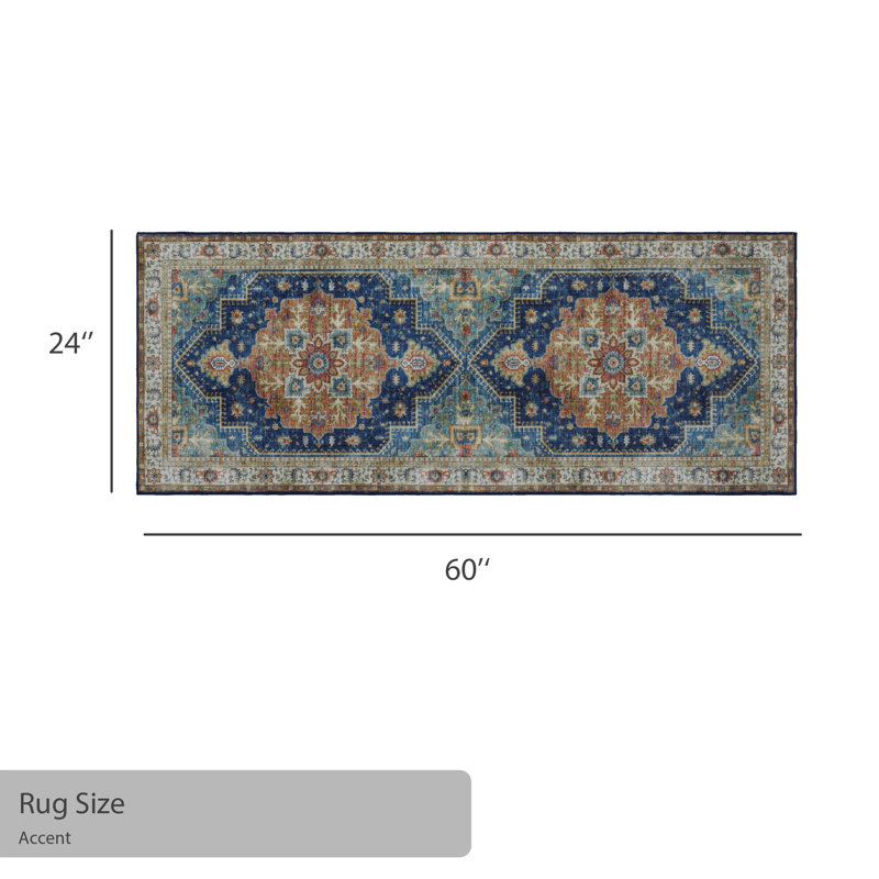 Jean Pierre New York Capri Machine Washable Dream Mink Printed Chenille Rugs, Runner 2' x 5'