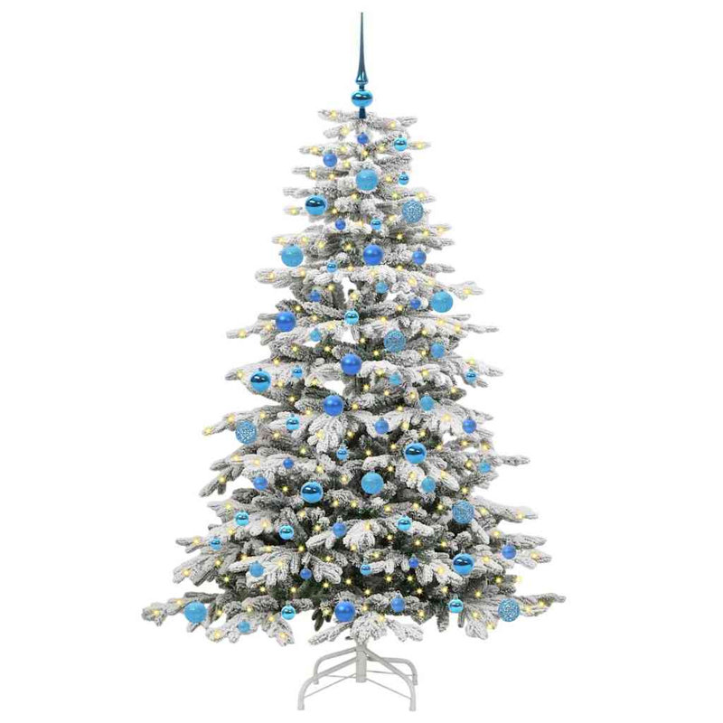 Artificial Hinged Christmas Tree White PE and PVC, 5.91 ft
