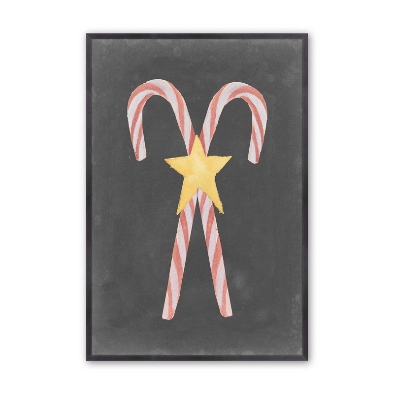 Imprimé magique «Candy Cane», Cadre en zinc patiné, H 15,25 po x l 12,25 po