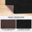 Tapis de salon ou de chambre à coucher, tapis de couloir noir antidérapant, 6 pi x 8 pi-1698378419