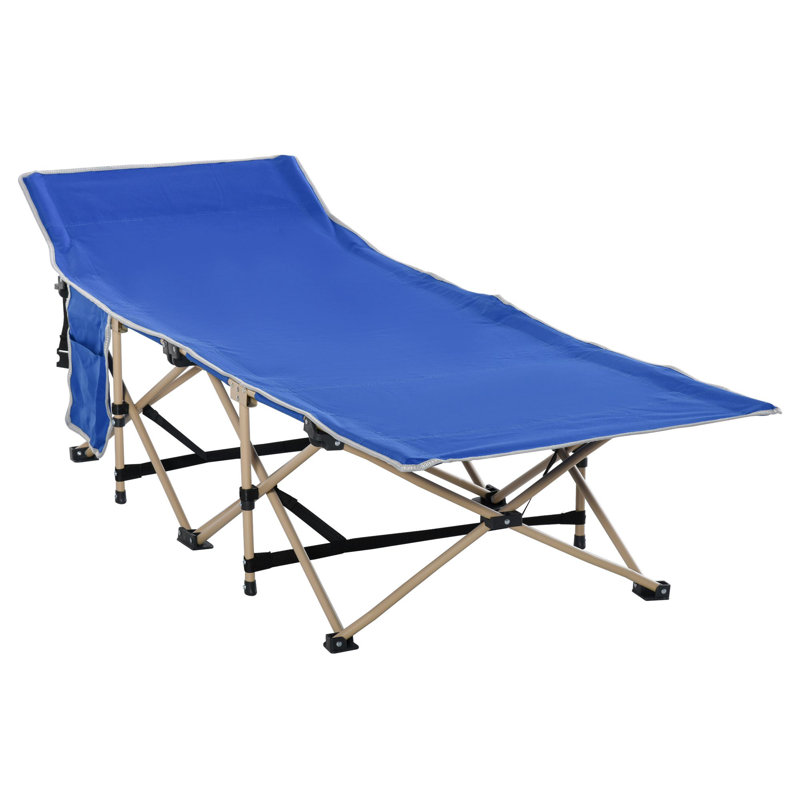 Lit de camping, Bleu, H 20,5 po x l 26,75 po x L 74,75 po