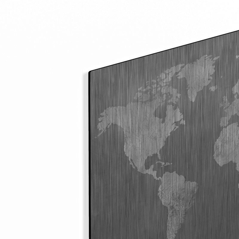 «Silver World», impression sans cadre sur métal, H 12 po x l 16 po x P 0,13 po