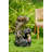 Decorative Brown Water Fountain with Otter Design - 16.9" x 15" x 31.3" - Brown