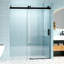 Porte de douche H 76 po, l 60 po, verre trempé, noir mat, To Damage 60 po x 76 po, article de salle de bain 1/4 po