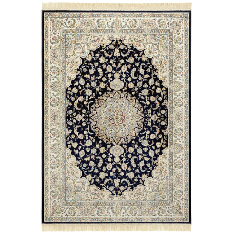 Antik Nain Tufted Dark Blue/Cream Rug
