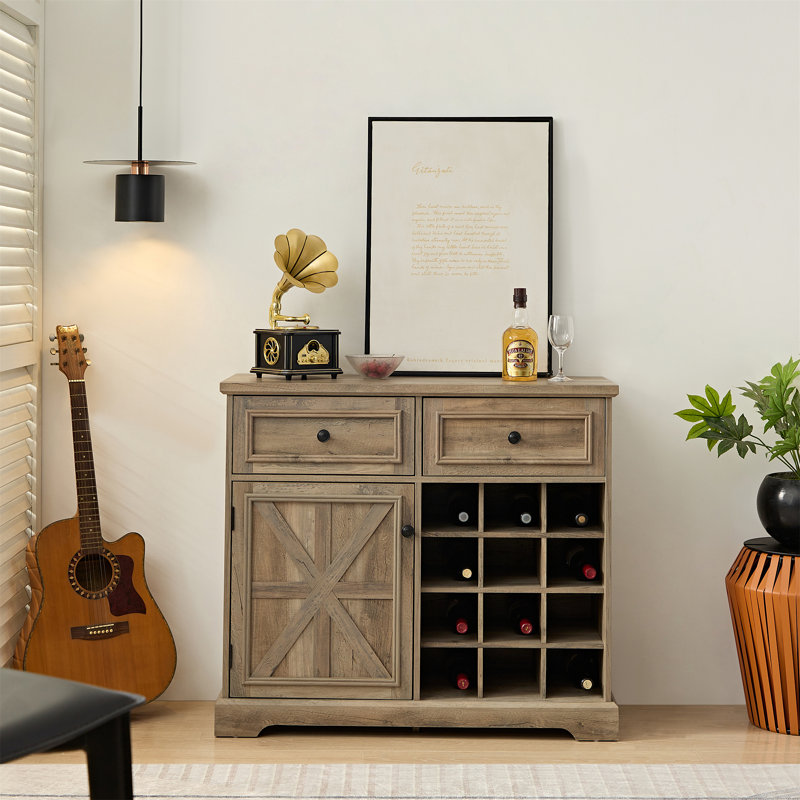 Armoire bar 2 tiroirs Farmhouse