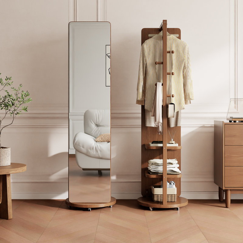Miroir pleine grandeur Aevah, 70 pi H × 20 pi L × 14,6 pi P, Mobile, Brun