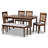 Haisten 6-Pc Dining Set in Grey Fabric and Walnut Finished Wood, 37.4'' H X 17.7'' W X 20.5'' D-366035251