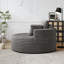 Fauteuil simple 50 po en éponge Corduroy - sans assemblage requis, fauteuil d'appoint moderne moelleux pour le salon, la chambre à coucher et le cinéma maison (pas un fauteuil pivotant)-1058913767