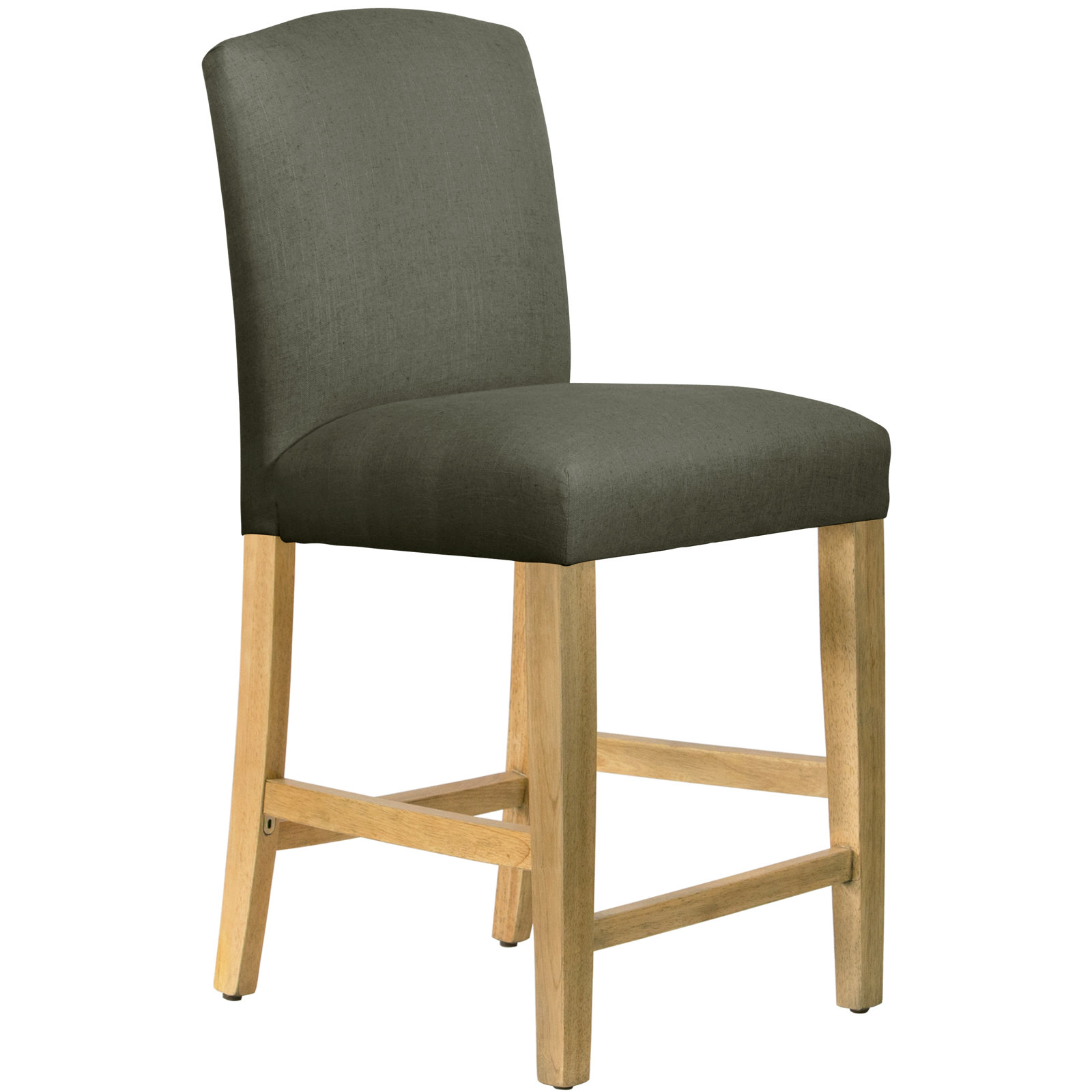 April Bar and Counter Stool, Counter Stool (26" Seat Height), Classic Slate Linen, Natural Wood