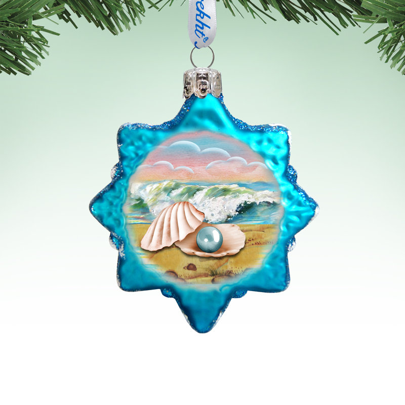 Keepsake Pearl Shell Glass Ornament