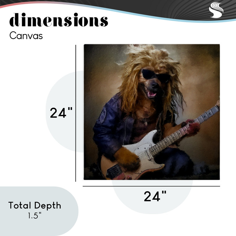 Musicien Canine Clark, conception de Sean Parnell, H 24 po x l 24 po