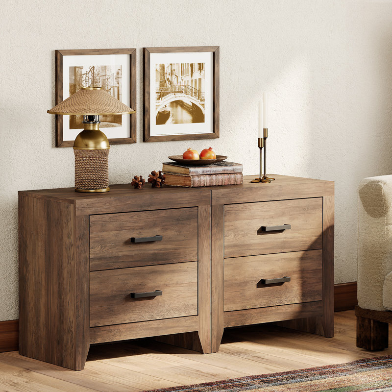 22" W Rustic Brown End Tables