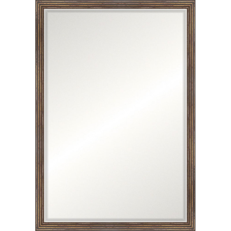 Antique Gold and Taupe Signature Mirror, Non-Beveled