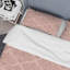 Damas rose - ensemble de housse de couette abstrait - microfibre de polyester-777976633
