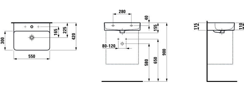 Val 21.65'' L Bathroom Sink, Single