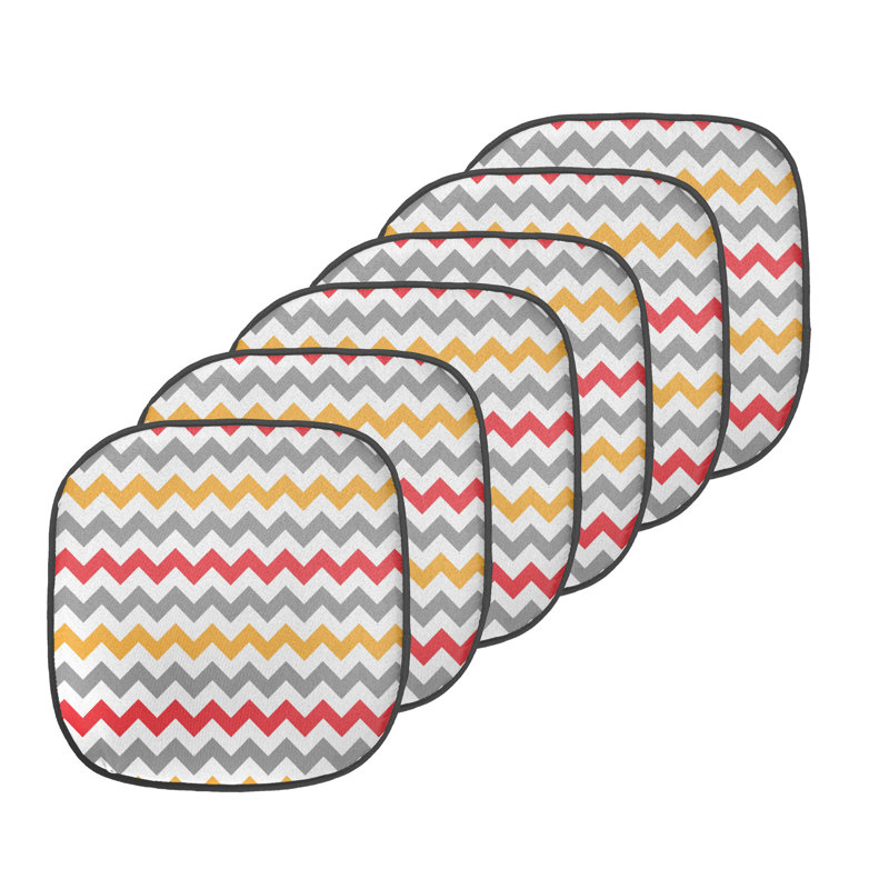 Coussin de siège rétro pour l'extérieur, Red/Grey/Yellow