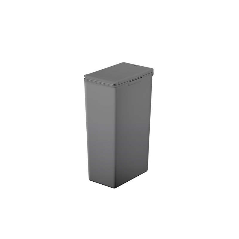 Morandi Touch Top Rubbish Bin, 57cm H x 20.6cm W x 32.5cm D, 30 L, Grey