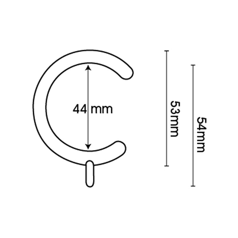 Matsumura 2.8cm Curtain Rings, Black Nickel