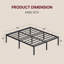 Base de lit plateforme en métal robuste de 14 po, capacité de 1 100 lb, sans sommier, rangement sous le lit-1055442600-1055442604