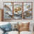 Toile avec cadre flottant brun