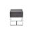 Gray Oak & Chrome Finish End Table