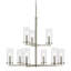 Lustre 9 lumières 32,5 "à 2 niveaux-2069604127