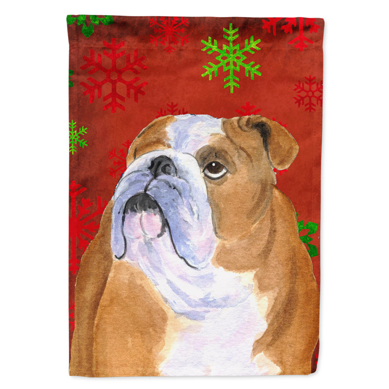 Drapeau rouge et vert Vart, Bulldog (beige et blanc)