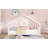 Twin Size House Bed Wood Bed, White-112081970-112081974