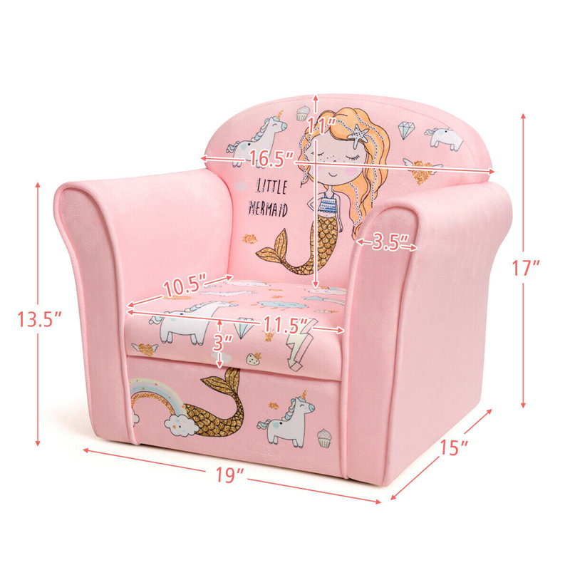 Fauteuil club pour enfants Rogelio Mermaid