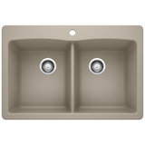 Diamond SILGRANIT 33" L x 22" W Double Bowl Drop-In/Undermount Kitchen Sink