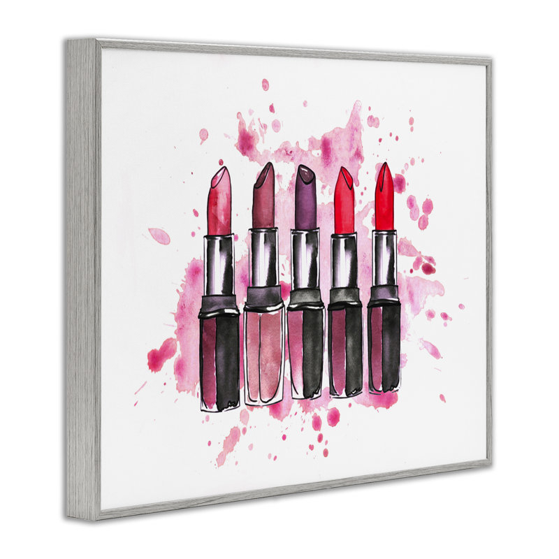  Art moderne de giclée encadrée de rouge à lèvres moderne par Svetlana Aleynikova, H 24 po x l 30 po
