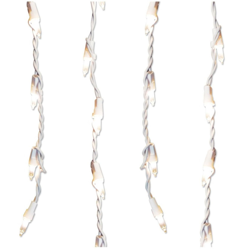 Mini lumières de Noël transparentes à glaçons scintillantes, 150