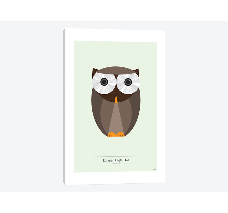 « bubo », impression sur toile tendue, H 40 po x l 26 po x P 1,5 po, Toile tendue