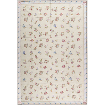 Hand-Knotted High-Quality Gold and Beige Area Rug