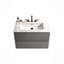 Meuble-lavabo mural de 30 po avec lavabo en céramique avec trois trous de robinet TIA, grand meuble-lavabo flottant de rangement pour salle de bain moderne, pré-assemblé