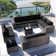 Dawes 12-Piece Outdoor Wicker Sectional Set With Cushions And Tempered Glass Table
