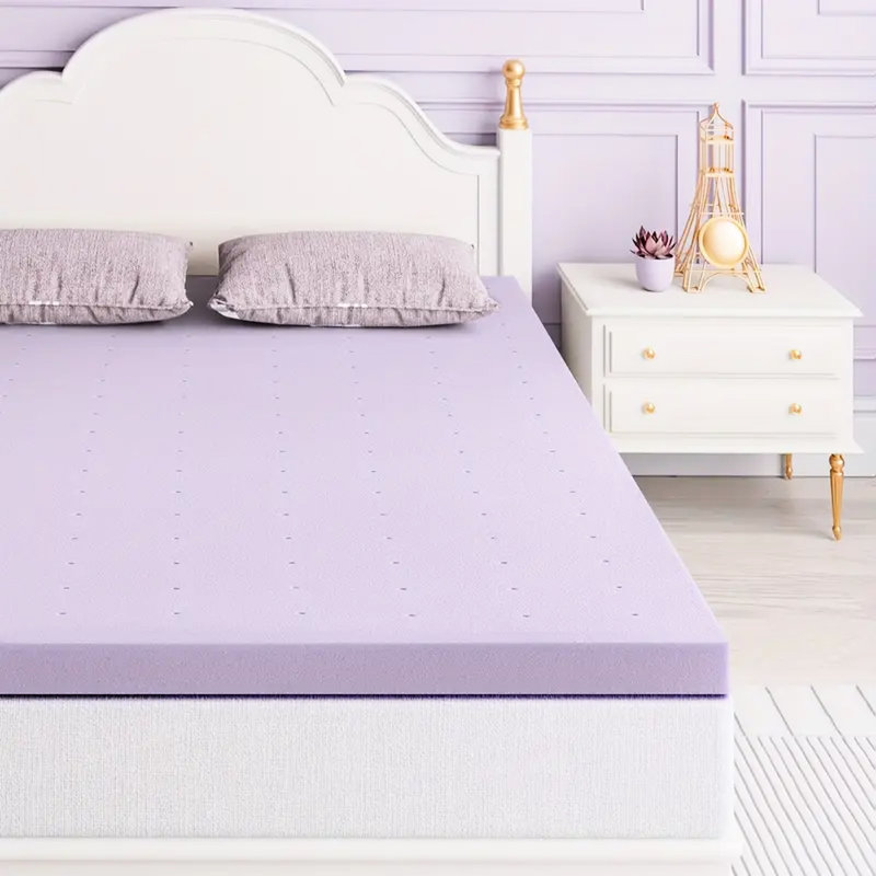 Matelas simple en mousse viscoélastique de 2 pouces, ventilé pour la circulation de l'air et la fraîcheur, grand confort de camping extérieur, dortoir adapté